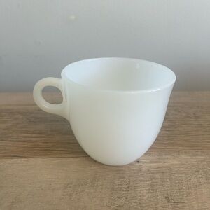 Vintage Fire King by Anchor Hocking Milk Glass Coffee Cup Mug Cottage Retro